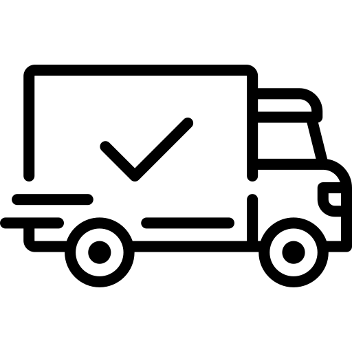 Icon eines LKWs mit einem Check Haken drauf