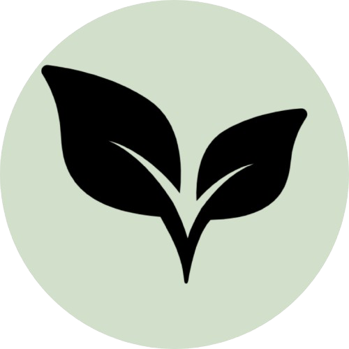 icon of leafs on green background