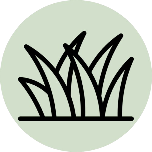 Icon Gras auf grünem Hintergrund