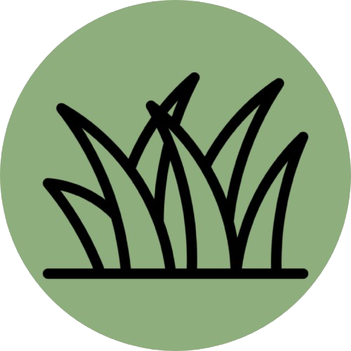 Icon of grass on green background